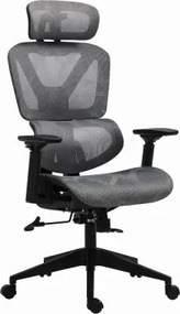 Kancelárske kreslo Lincoln, šedo-čierna látka%