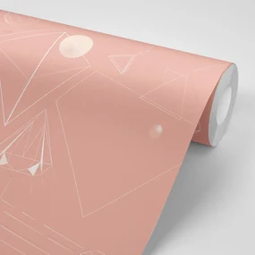 Tapeta ružové geometrické vzory