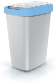 Odpadkový kôš s farebným vekom, 12 l, modrá / sivá