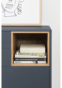 Tmavosivá nízka komoda 90x90 cm Corvo - Teulat