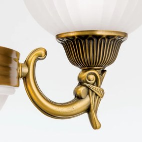 Orion LU 1689/3+3 - Luster na reťazi ROCCA 6xE27/60W/230V pr. 64 cm bronz/biela