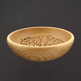 AMADEA Drevená miska strom, masívne drevo, 25 cm