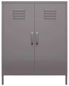 Sivá kovová skrinka 80x102 cm Bradford – Støraa