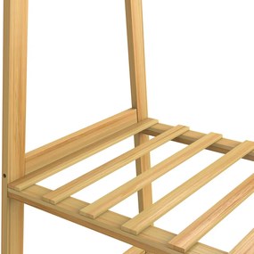 InternetovaZahrada Vešiak na oblečenie s kolieskami 155x70x45cm - bambus