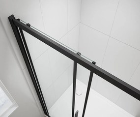 Polysan Polysan, EASY BLACK sprchové dvere 1000mm, číre sklo, EL1015B
