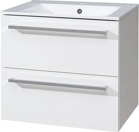 Mereo, Mereo Bino, kúpeľňová skrinka s keramickým umývadlom 61 cm, biela, MER-CN660