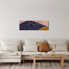 Obraz - Slnko nad horami (s hodinami) (90x30 cm)