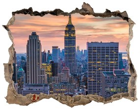 Fototapeta díra na zeď 3D Manhattan new york city nd-k-131426283