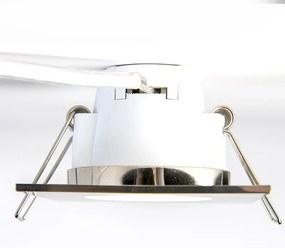 Sada 3 štvorcových oceľových zapustených reflektorov vrátane LED IP65 - Simply