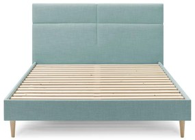Tyrkysovomodrá dvojlôžková posteľ Bobochic Paris Elyna Light, 160 x 200 cm