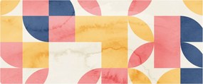 Obraz - Abstrakcia s retro vzormi (120x50 cm)