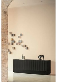 Čierny príborník Teulat Doric, šírka 200 cm