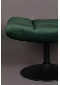 Zelená zamatová podnožka Dutchbone Bar