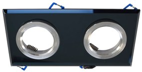 Podhľadové svietidlo Glass Square II, 1x sklenené/čierne kovové tienidlo, b