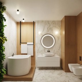 Sollux SL.1713 - Kúpeľňové stropné svietidlo HALO 1xG9/8W/230V IP44 čierna