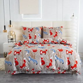 Obliečky z mikrovlákna ČERVENÁ LÍŠKA hnedé Rozmer obliečky: 70 x 90 cm | 140 x 220 cm