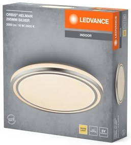 Ledvance - LED Stropné svietidlo ORBIS HELMAN LED/16W/230V pr. 29,5 cm strieborná
