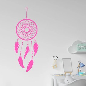 Veselá Stena Samolepka Lapač snov ornament Farba: růžová, Veľkosť: 40 x 107 cm