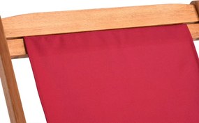 Záhradné lehátko SIENA, 94x60x94cm, červená Casaria