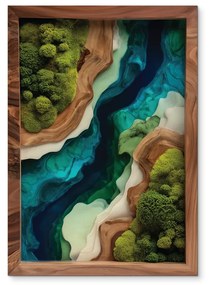 drevko |  Machový obraz Lagúna (UV tlač)  70 x 49 cm