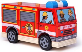 Dřevěné nasazovací hasičské auto FIREMAN