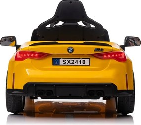 LEAN CARS BMW M4 na akumulátor, žlté