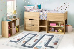Detský koberec protišmykový BAMBINO 46980 biely / zelený