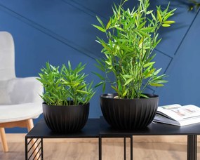 Kvetináč STRIPPED ECO 30 cm čierny