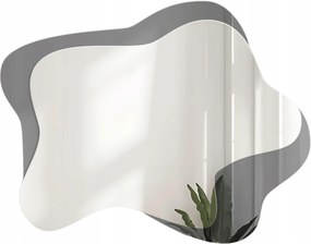 Nepravidelné zrkadlo Smoky na grafitovej doske 180X141 dekoratívne