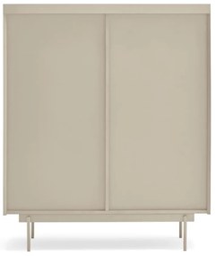 Vysoká komoda v dekore duba v béžovo-prírodnej farbe 100x120 cm Otto – Teulat