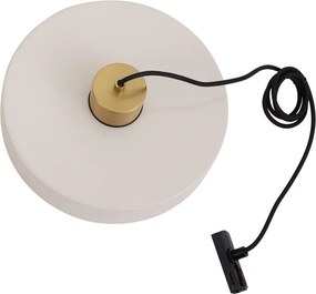 Retro závesná lampa mosadzná s bielou pre 1-fázový koľajnicový systém - Iconic Jina