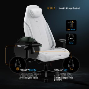 Biela herná stolička Diablo X.Eye Prime Ghosted White