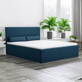 Čalúnená posteľ s úložným priestorom a matracom KARL 160 x 200 cm Námorník