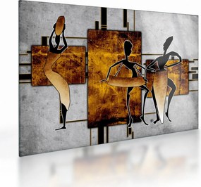 Sklenený obraz - Motívy Africkej kultúry (70x50 cm)
