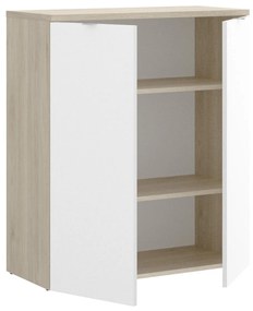 Dizajnová komoda Rox glossy white, oak