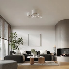 Sollux SL.1392 - Stropné svietidlo TELESTO 1xE27/15W/230V pr. 35 cm biela/hnedá