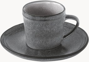 Kameninové šálky's podšálkami Essential, 12 ks