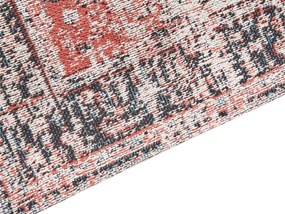 Bavlnený koberec 160 x 230 cm červená/béžová ATTERA Beliani