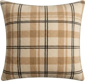 Mikroplyšová obliečka na vankúšik PLAID 45x45 cm, krémová