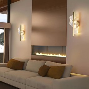 Toolight Toolight, LED nástenné svietidlo 5W, 500lm, G032-W, zlatá, OSW-09700