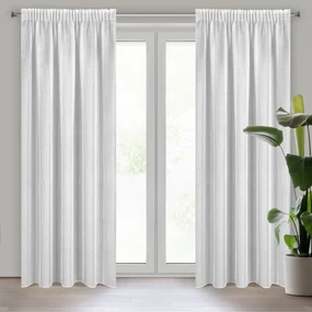 ZÁCLONA NA PÁSKE LOARA 140X270 CM BIELA
