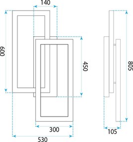 Toolight Toolight, LED stropné svietidlo, 80cm, 50W, 4000K, 4000lm, SWE060-C, zlatá matná, OSW-20160