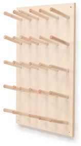 Nástenný stojan na topánky PERO, 15 párov topánok, 660x195x1025 mm, breza