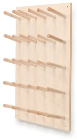 Nástenný stojan na topánky PERO, 15 párov topánok, 660x195x1025 mm, breza