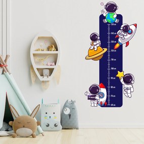 PIPPER. Detský meter - Astronauti - textilná nálepka na stenu