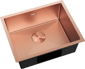 Mexen Trixo, 1-komorový nerezový drez 540 x 440 mm, brúsená meď, 6414541000-65
