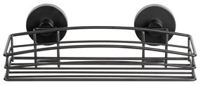 Čierna nástenná polica do kúpeľne Wenko Vacuum-Loc® Pavia, šírka 26 cm