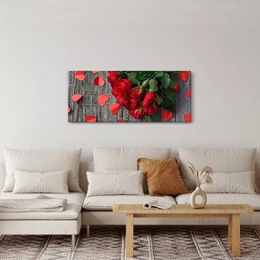 Obraz - kytica ruží (120x50 cm)