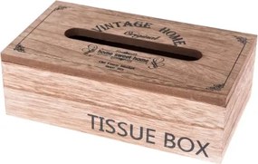 Box na vreckovky Vintage Home 25x8 cm, drevený%