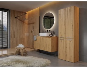 Kúpeľňová skrinka s košom na bielizeň ATSO 1 - dub artisan